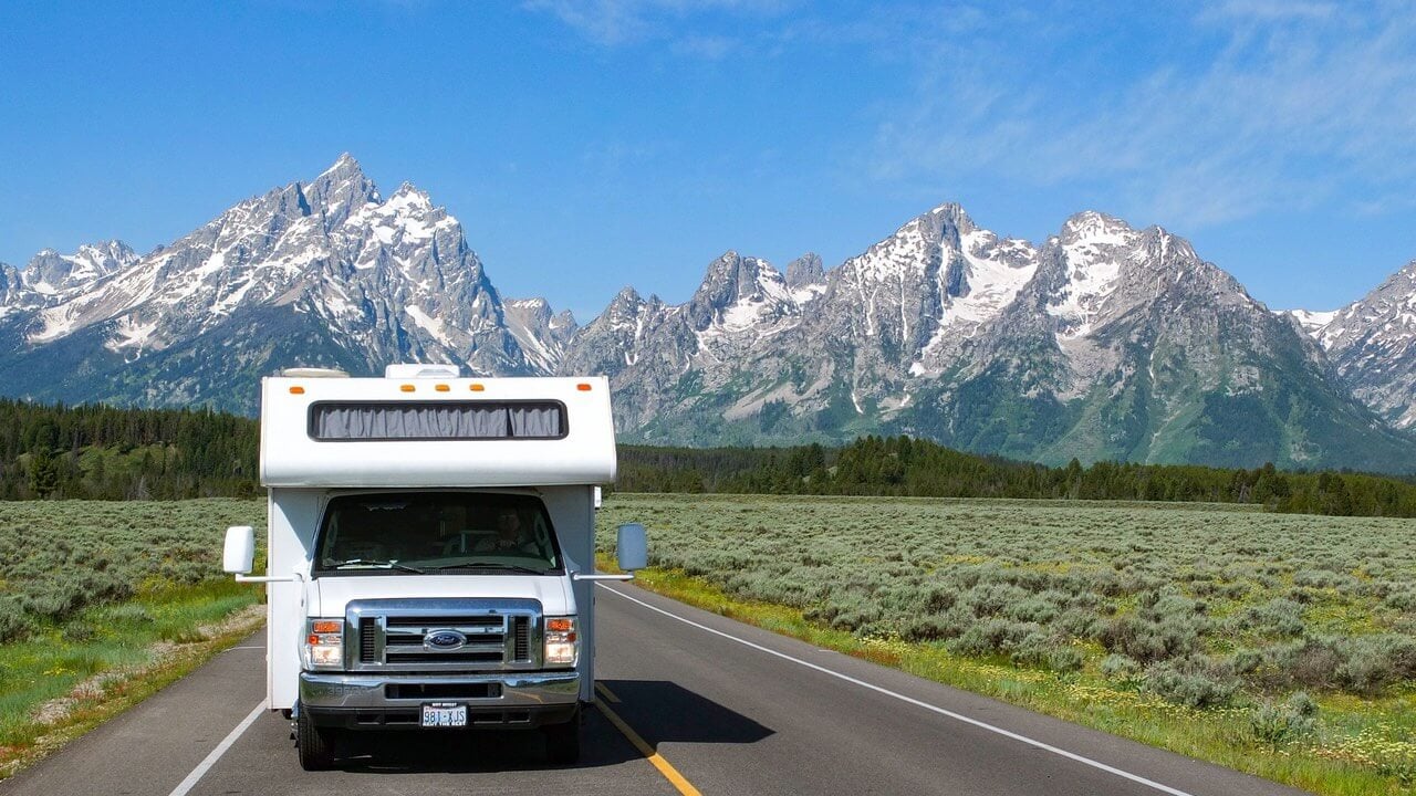 Wohnmobil von Mighty Campers im Grand-Teton-Nationalpark