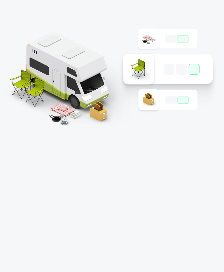 Wohnmobil in malerischer Landschaft