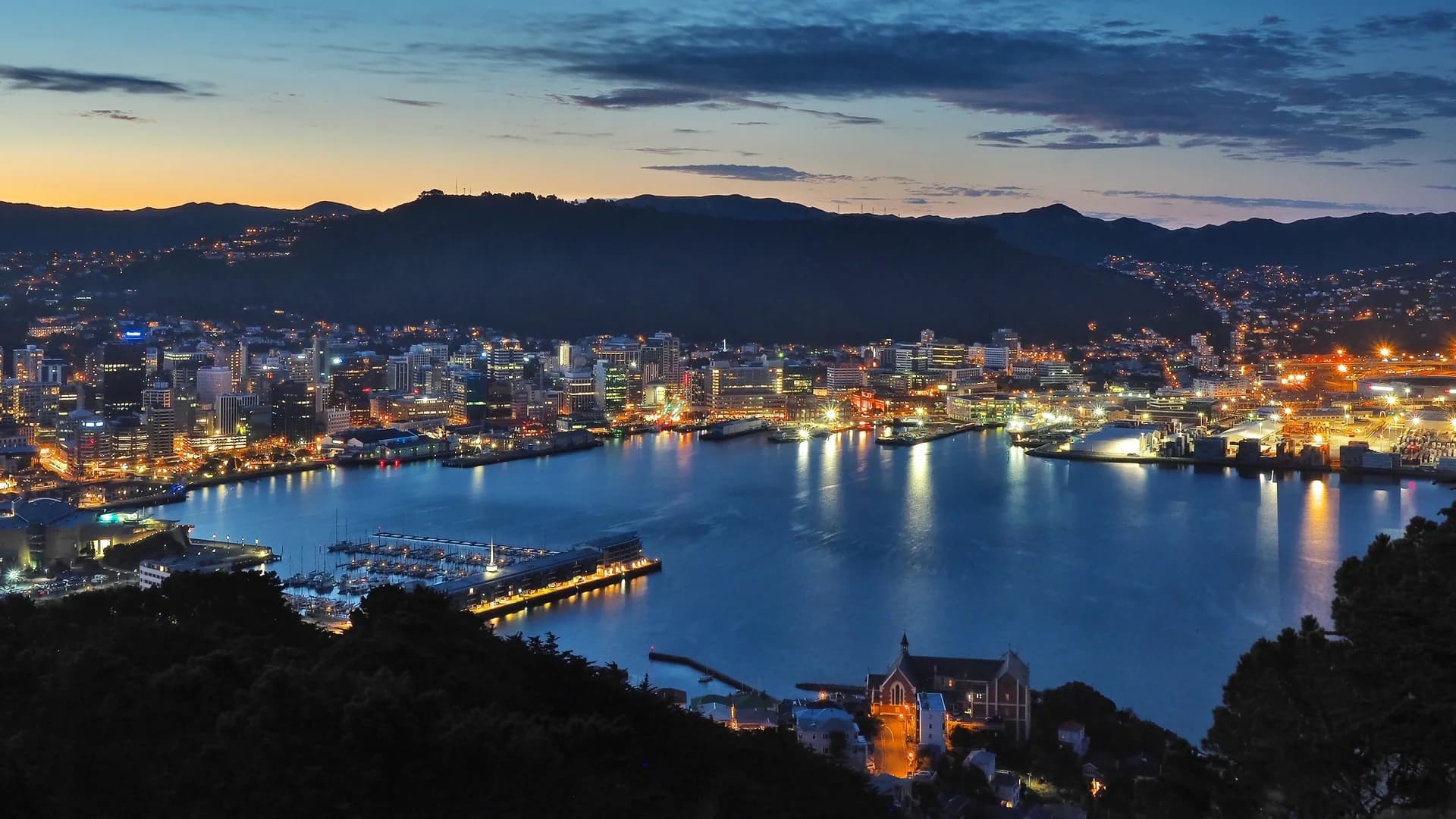 Blick vom Mount Victoria auf Wellington