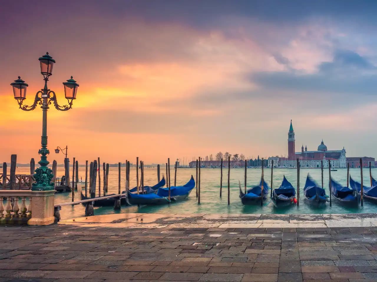 Panoramablick auf die Stadt Venedig