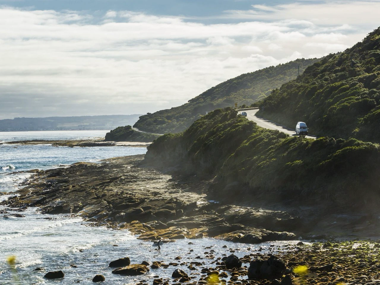 Mit Britz auf der Great Ocean Road unterwegs.