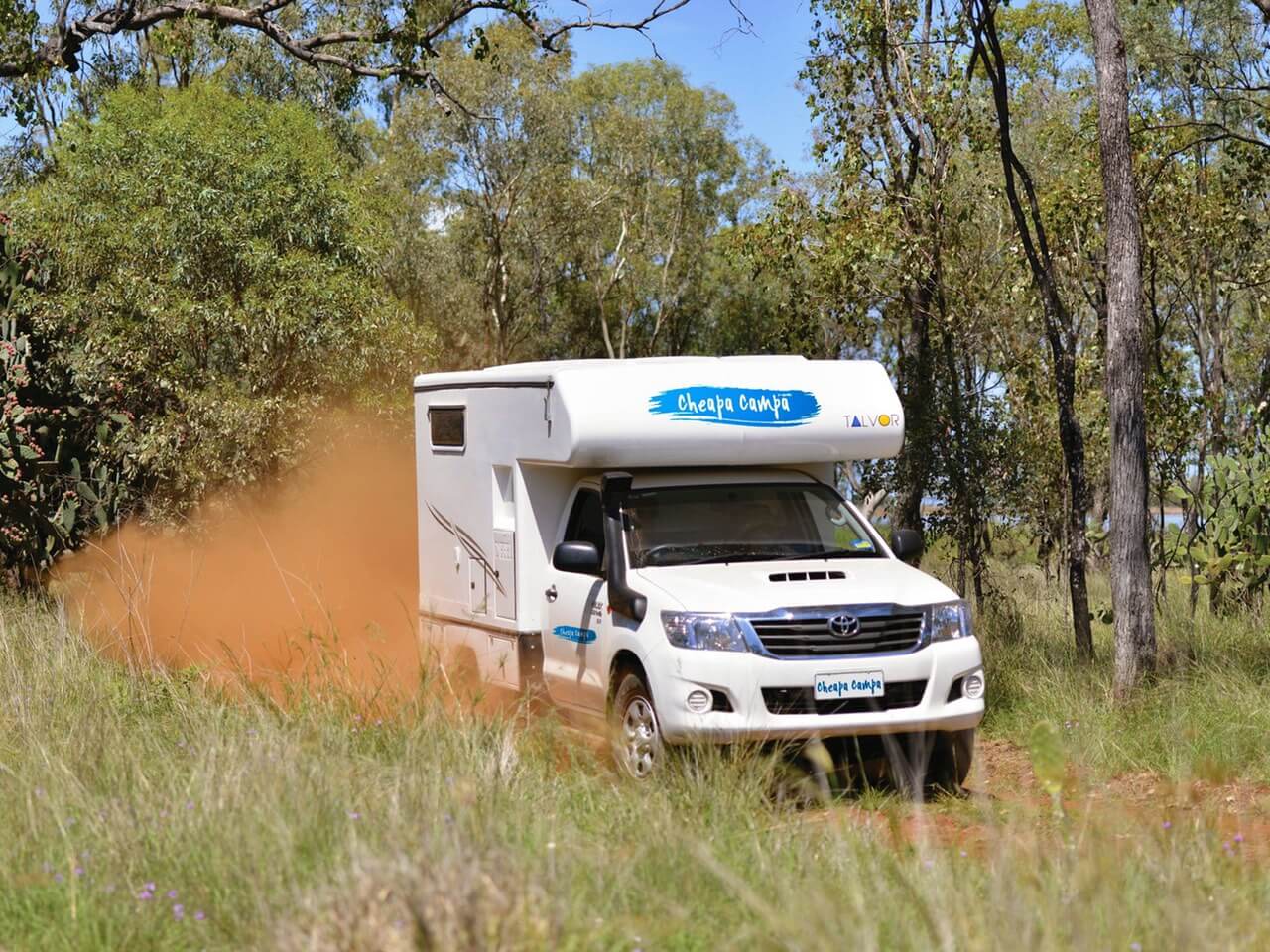 Cheapa Campa mit Four Wheel Drive in Australien
