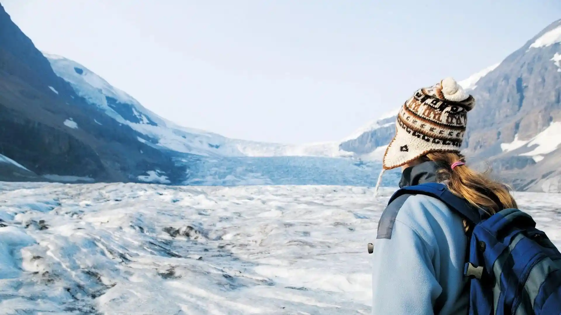 Frau in den Icefields in Columbia