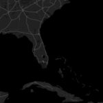 Karte von Florida in dunkel