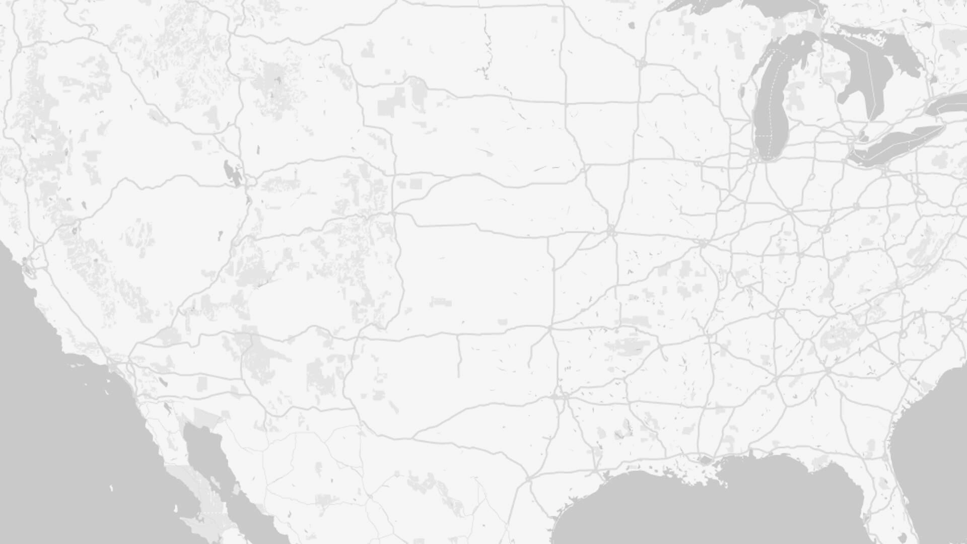 Eine weiße Karte von den USA.
