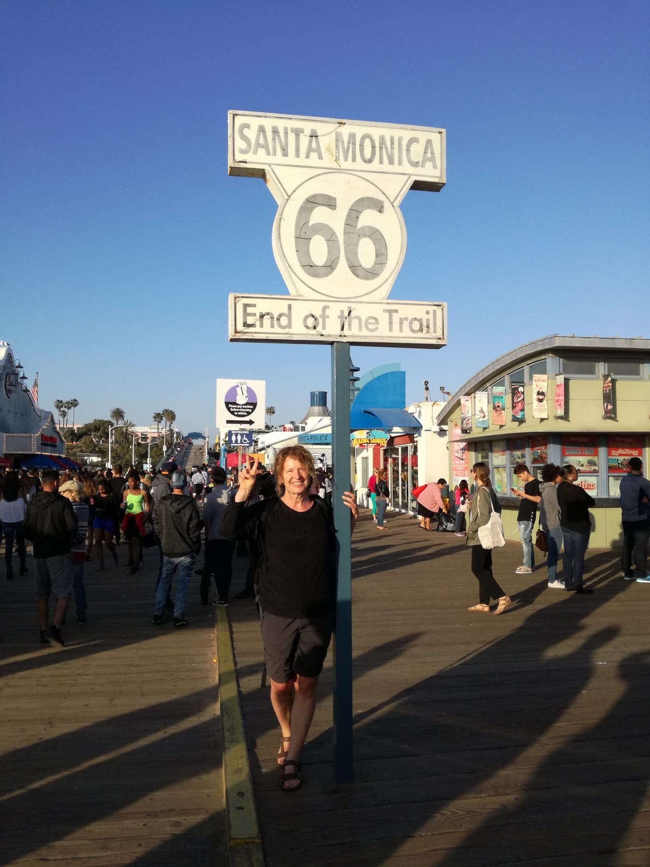 End of the Trail Route 66 in Santa Monica