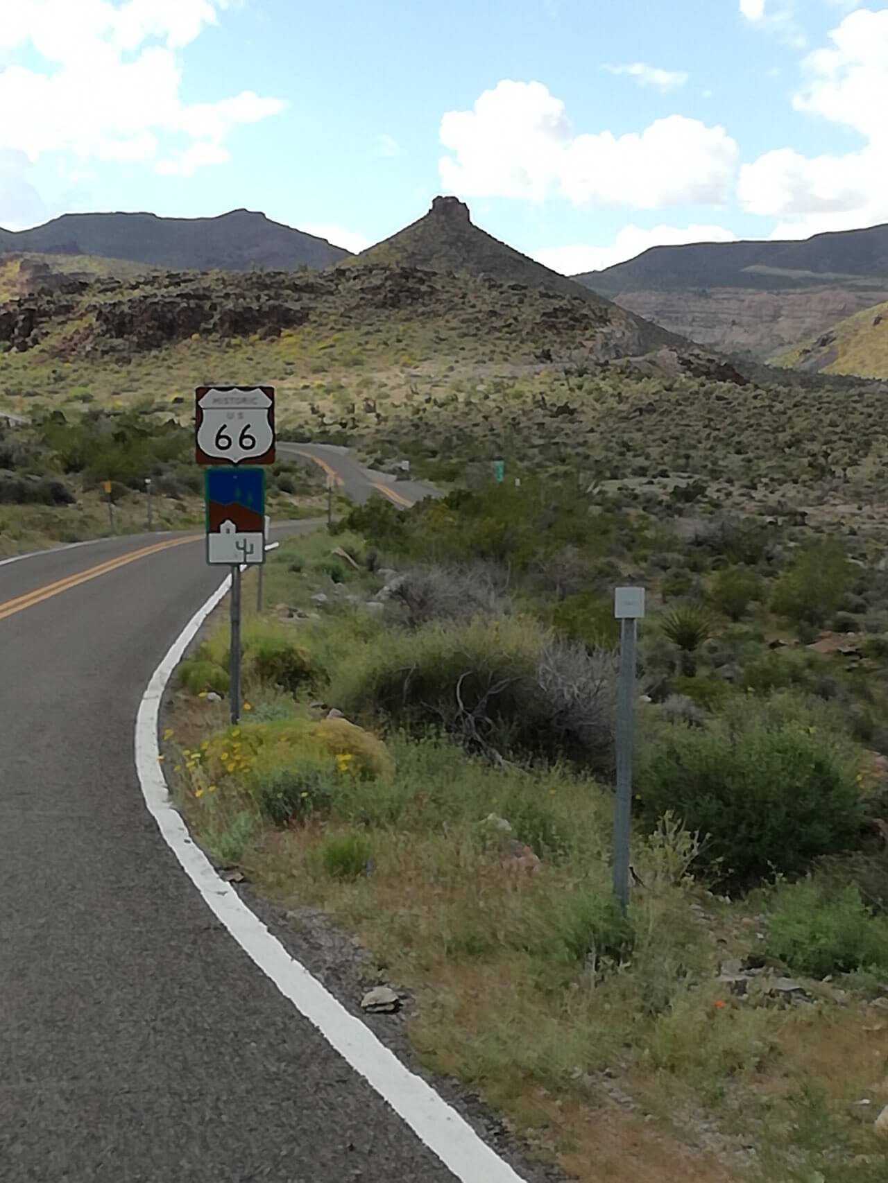 Straße Route 66 in Arizona in den USA