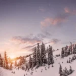 Sonnenuntergang am Mount Rainier in Washington