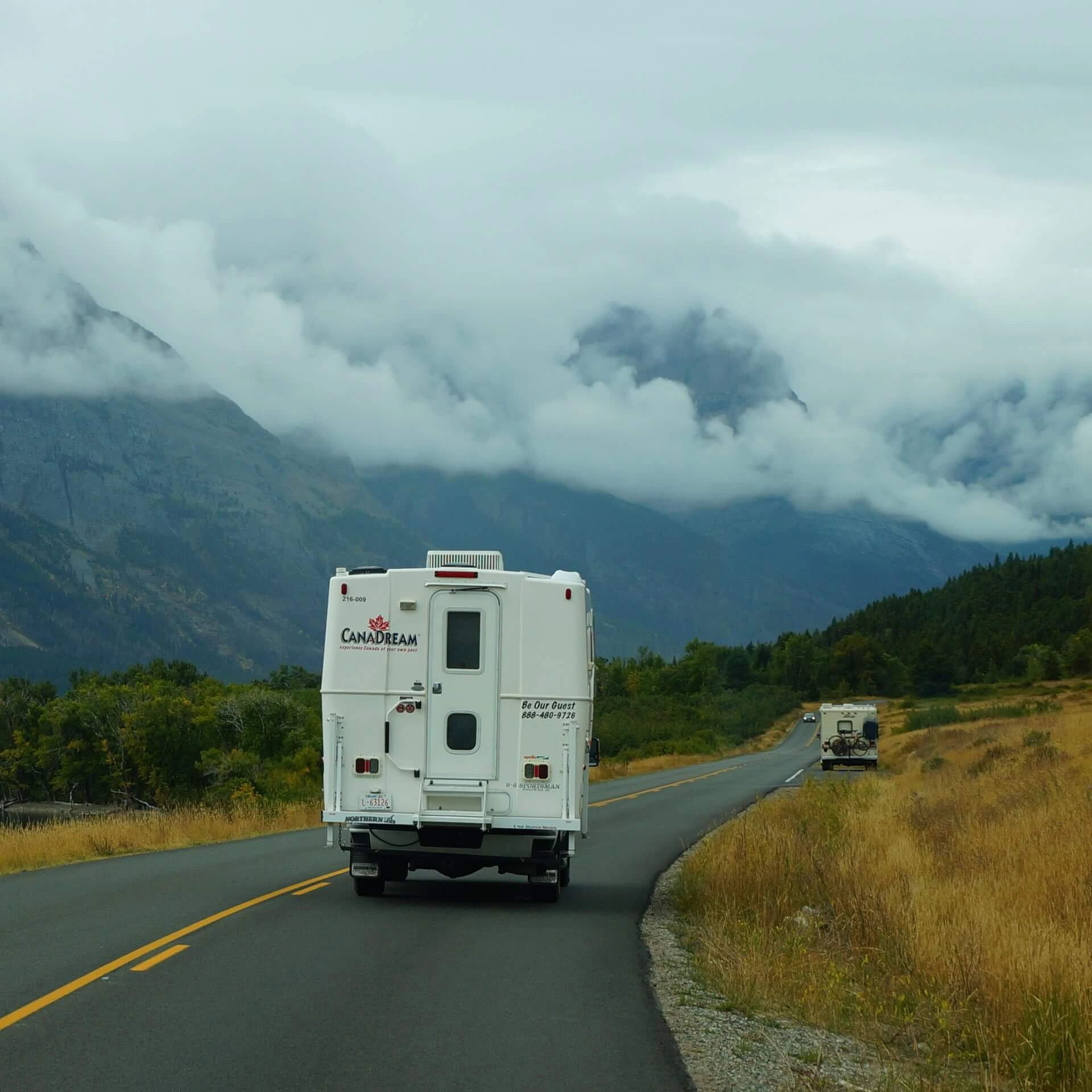 Wohnmobil unterwegs in Alberta, Kanada