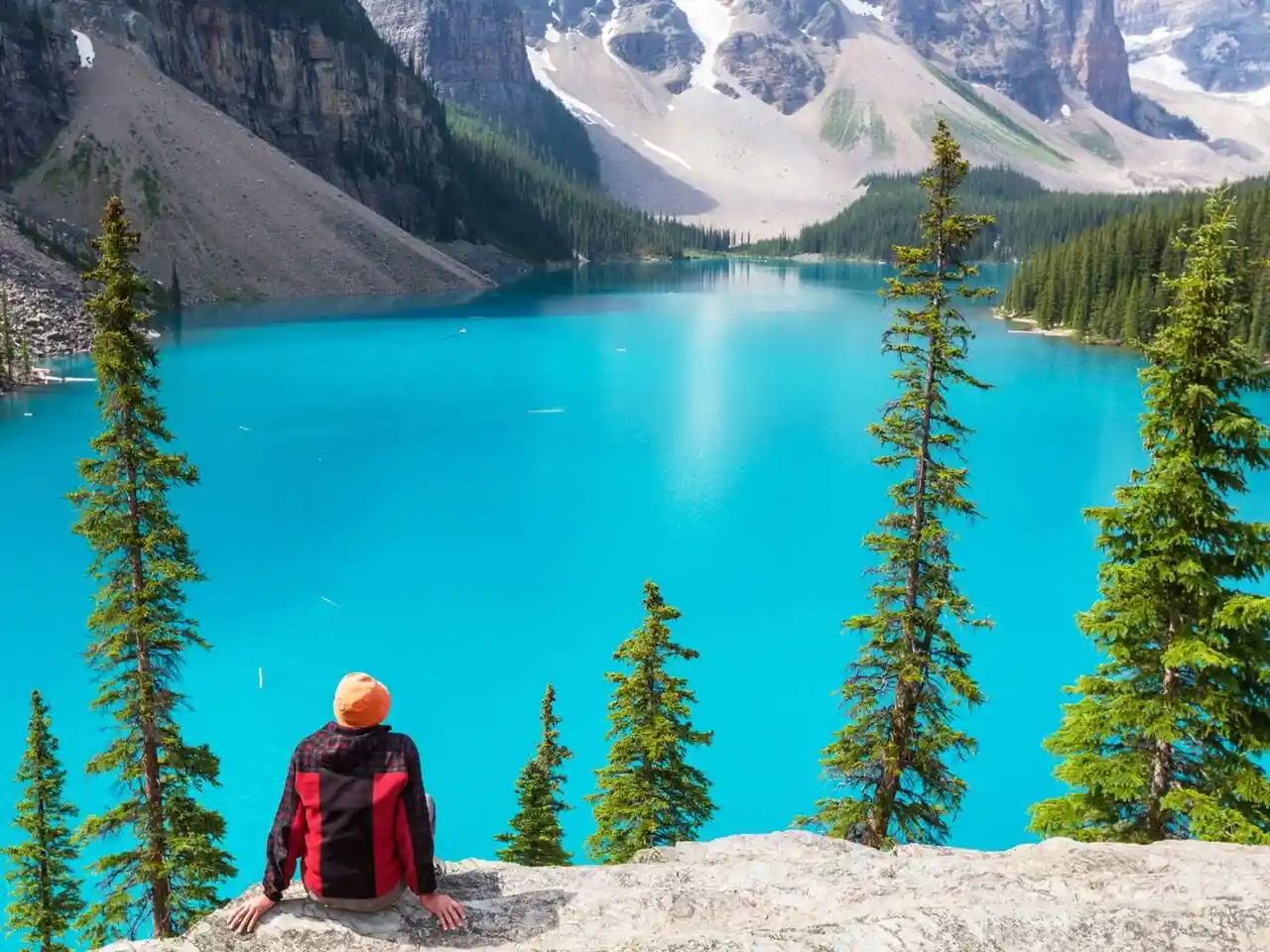 Blick auf den Moraine Lake