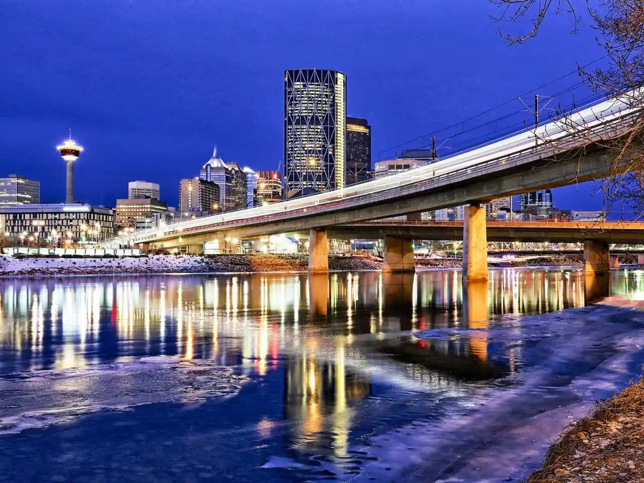 Das abendliche Calgary