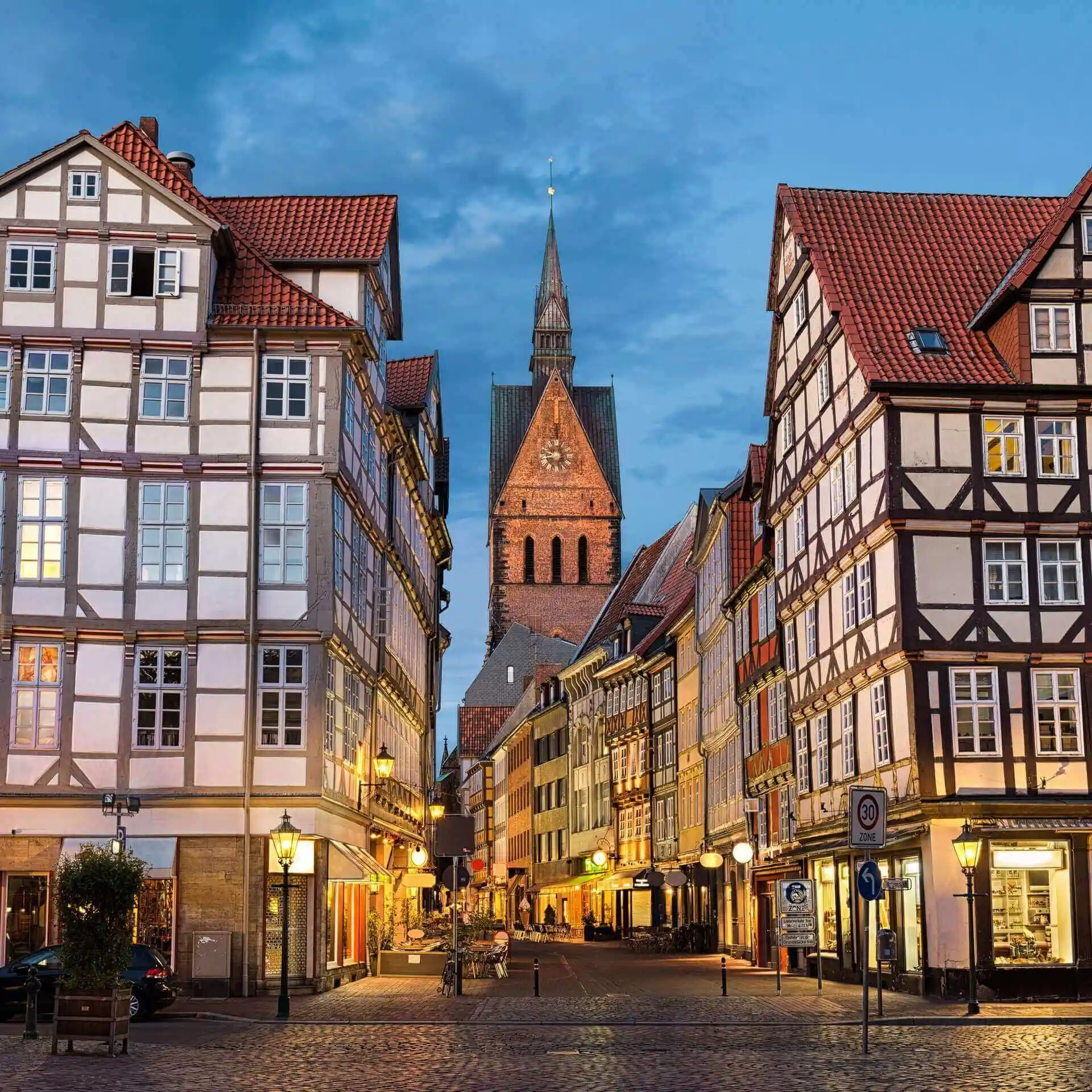 Die Altstadt Hannovers am Abend