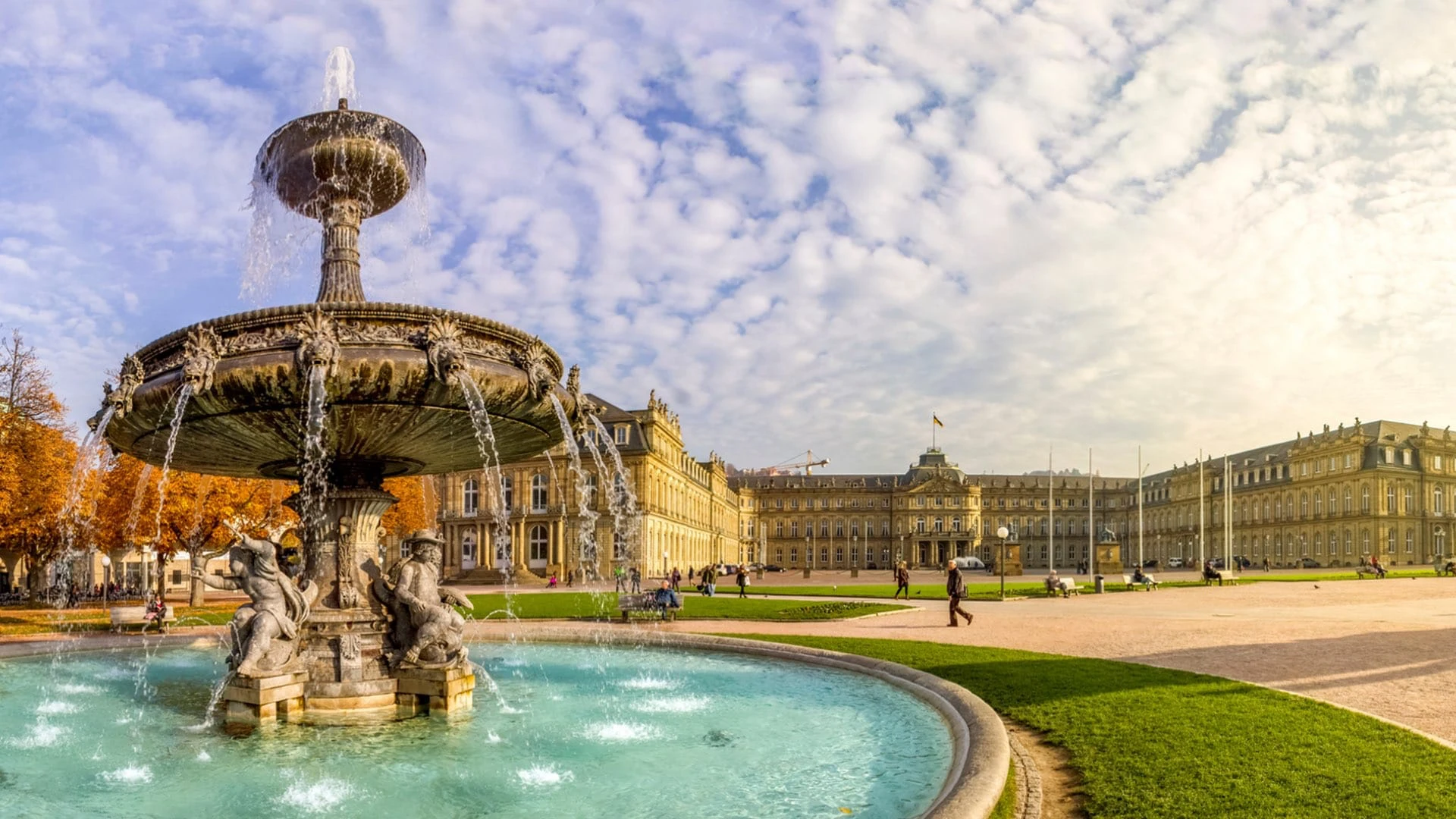 Brunnen am Neuen Schloss in Stuttgart