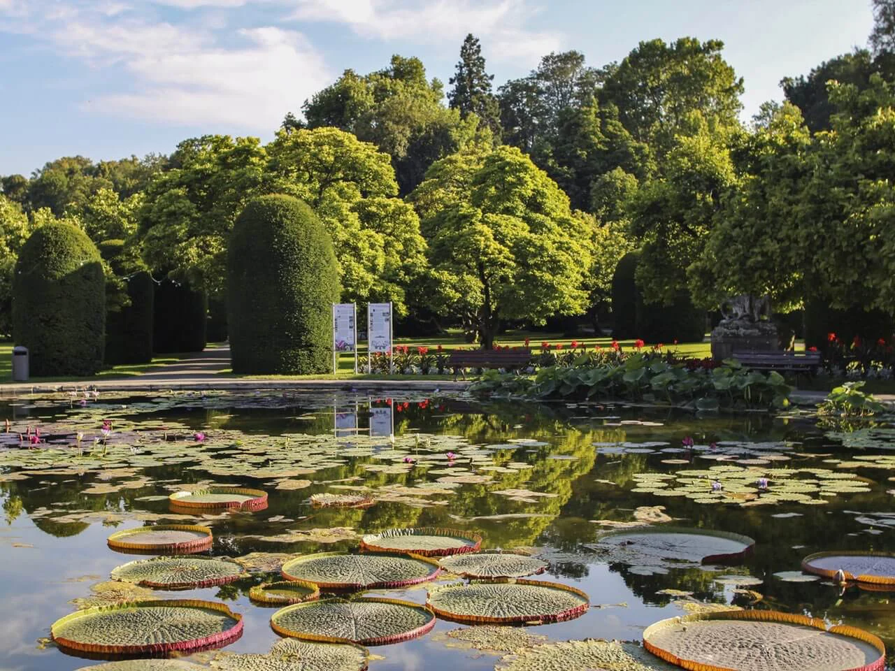 Ein Teil des botanischen Gartens im Wilhelma Zoo in Stuttgart