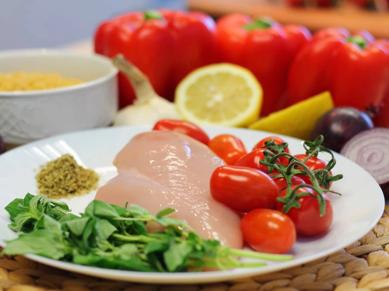 Zutaten für den Chicken-Orzo-Pot