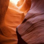 Sonnenlicht im sehenswerten Lower Antelope Canyon