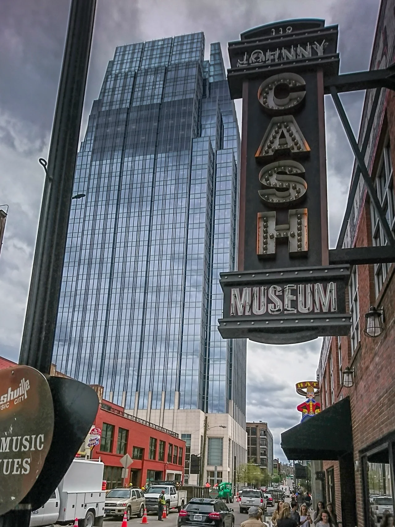 Ein Schild am Johnny Cash Museum