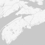 Nova Scotia und New Brunswick auf der Karte