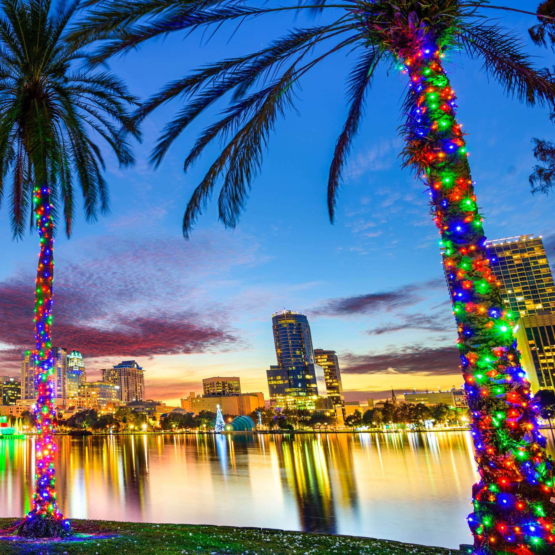Orlando mit Lichtern am Abend