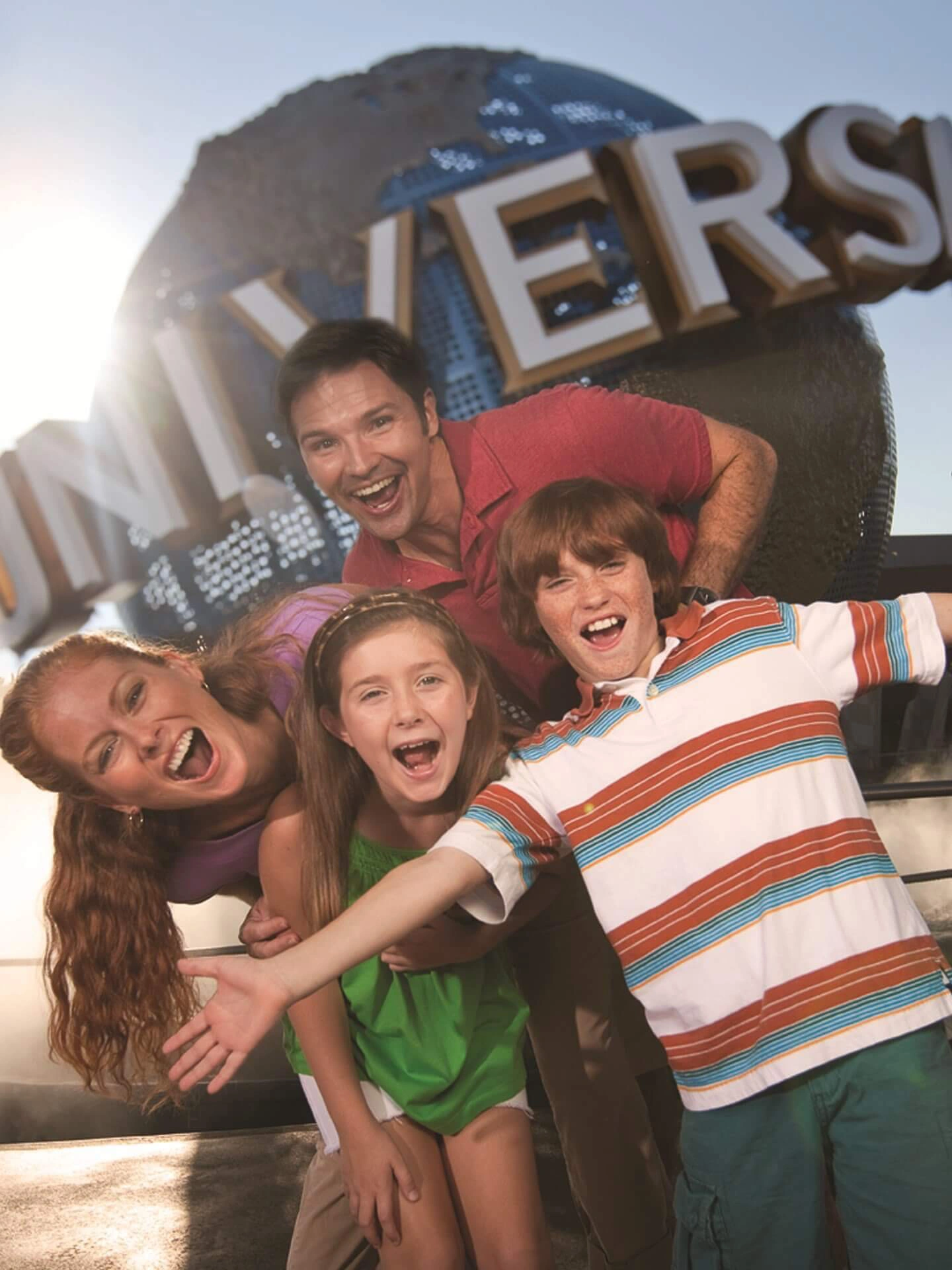 Familie in einem Park in Orlando