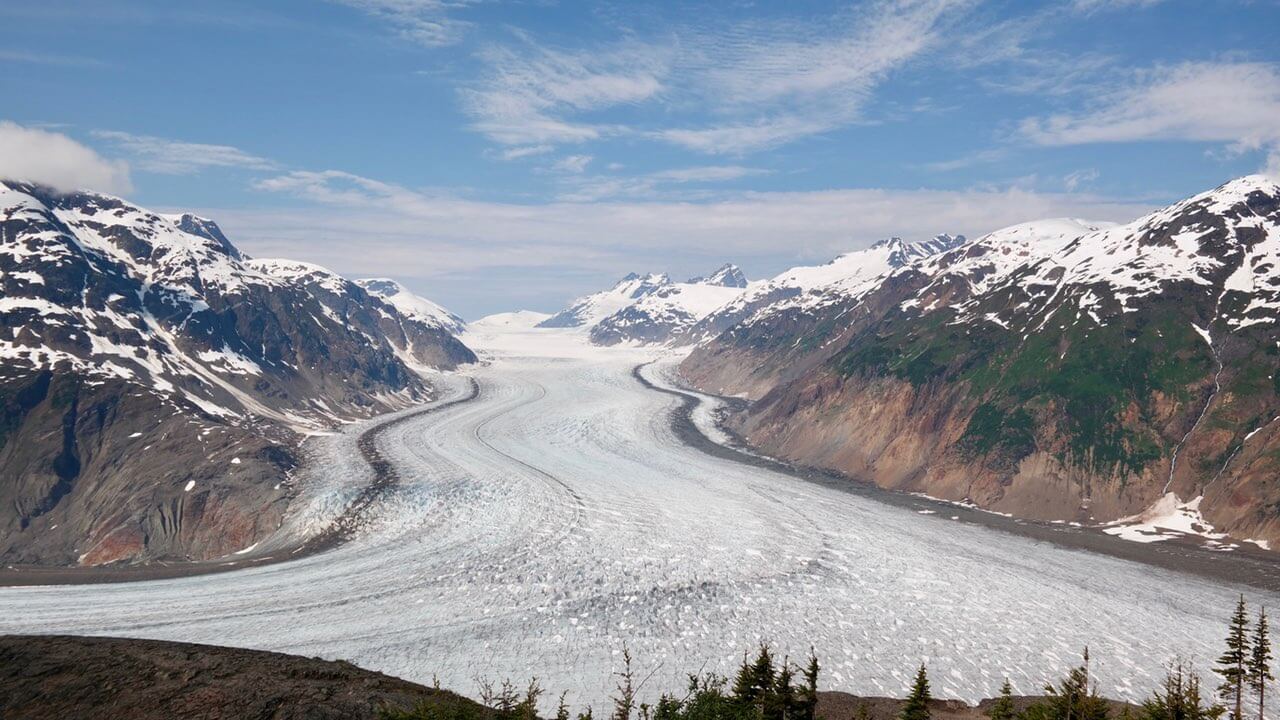 Blick auf den Salmon Gletscher