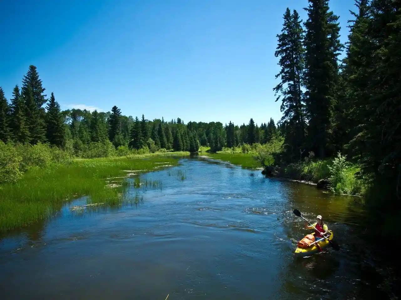 Kajakfahrt in Saskatchewan