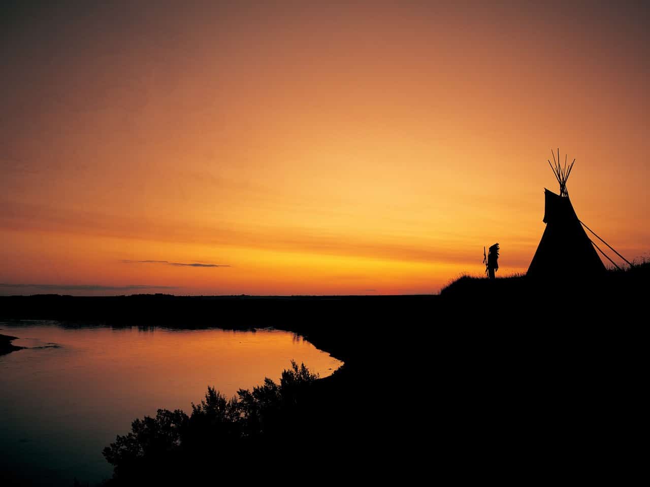 Sonnenuntergang im Wanuskewin Heritage Park