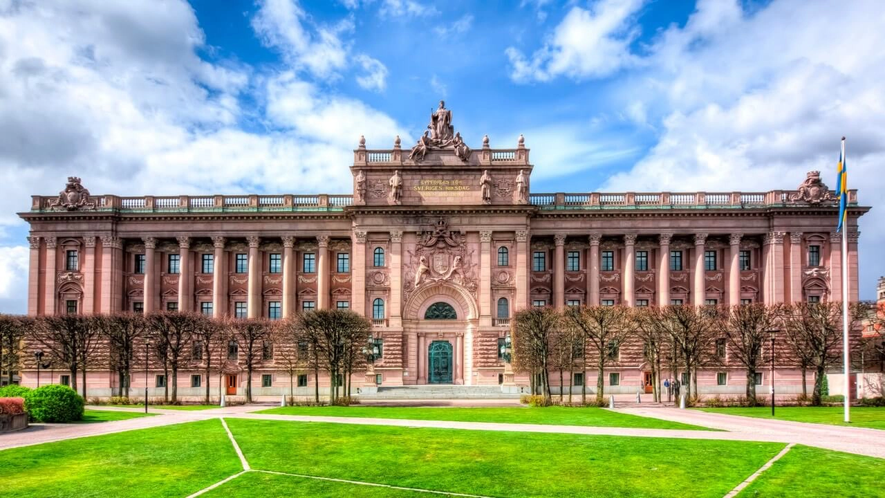 Der Riksdag in Stockholm in Schweden