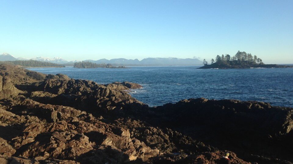 Blick auf den Strand auf Vancouver Island