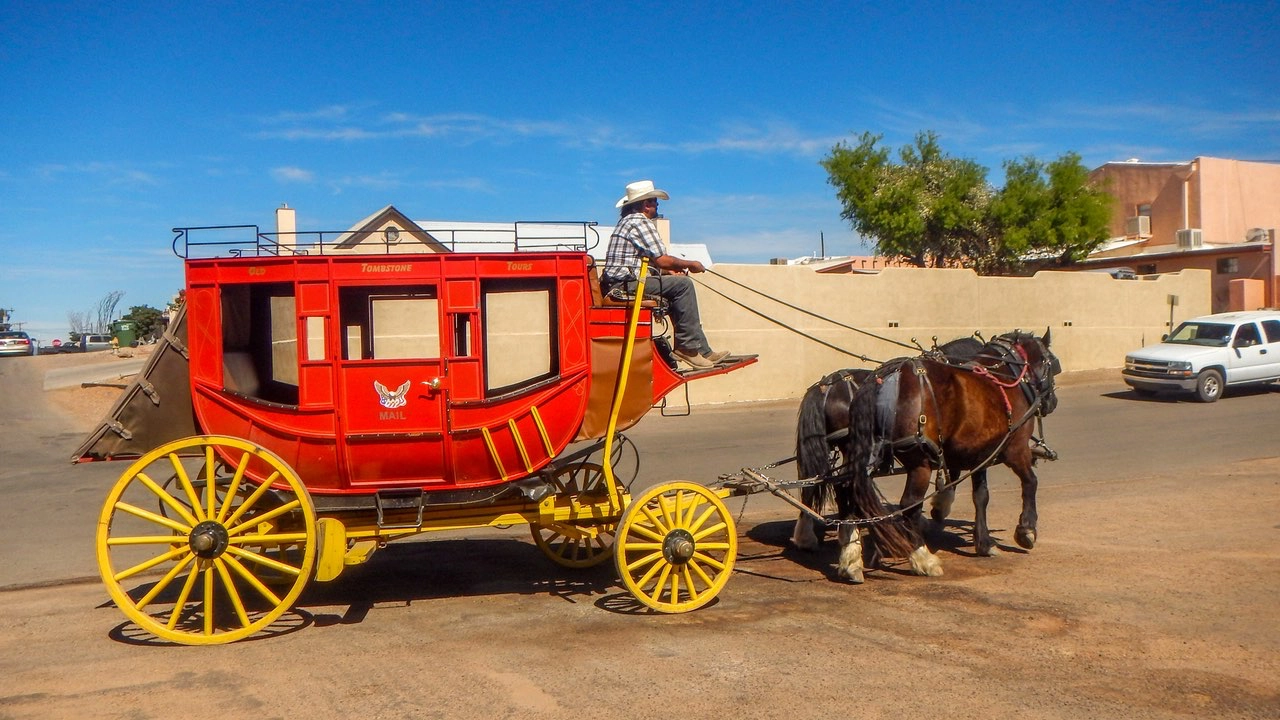Eine Postkutsche in Tombstone