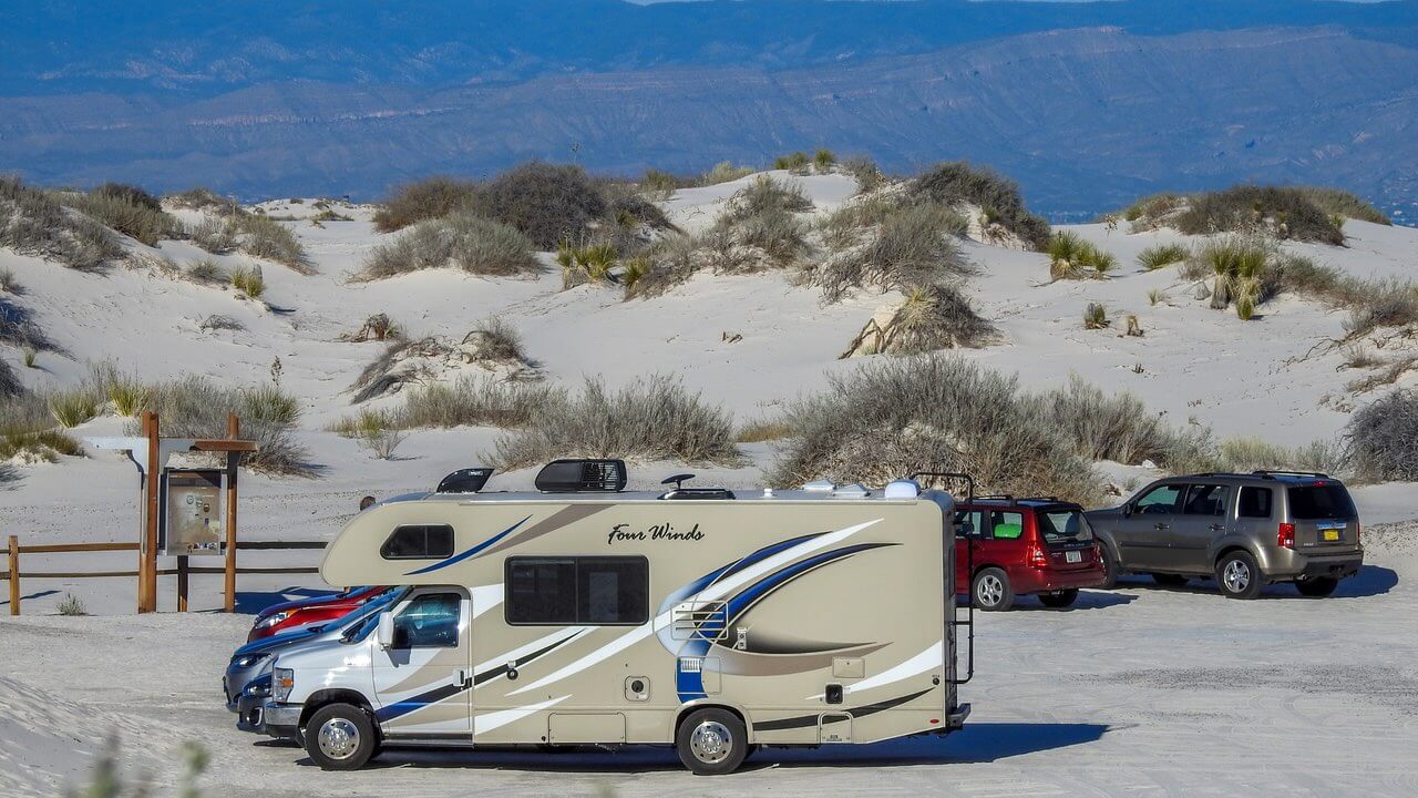 Parkplatz im White Sands Nationalpark