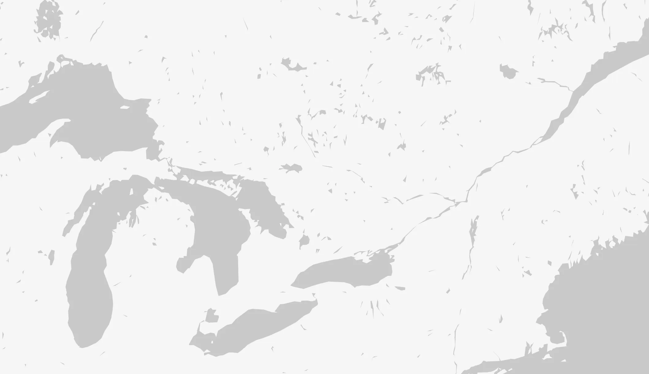 Canada map featuring Ontario and Quebec.