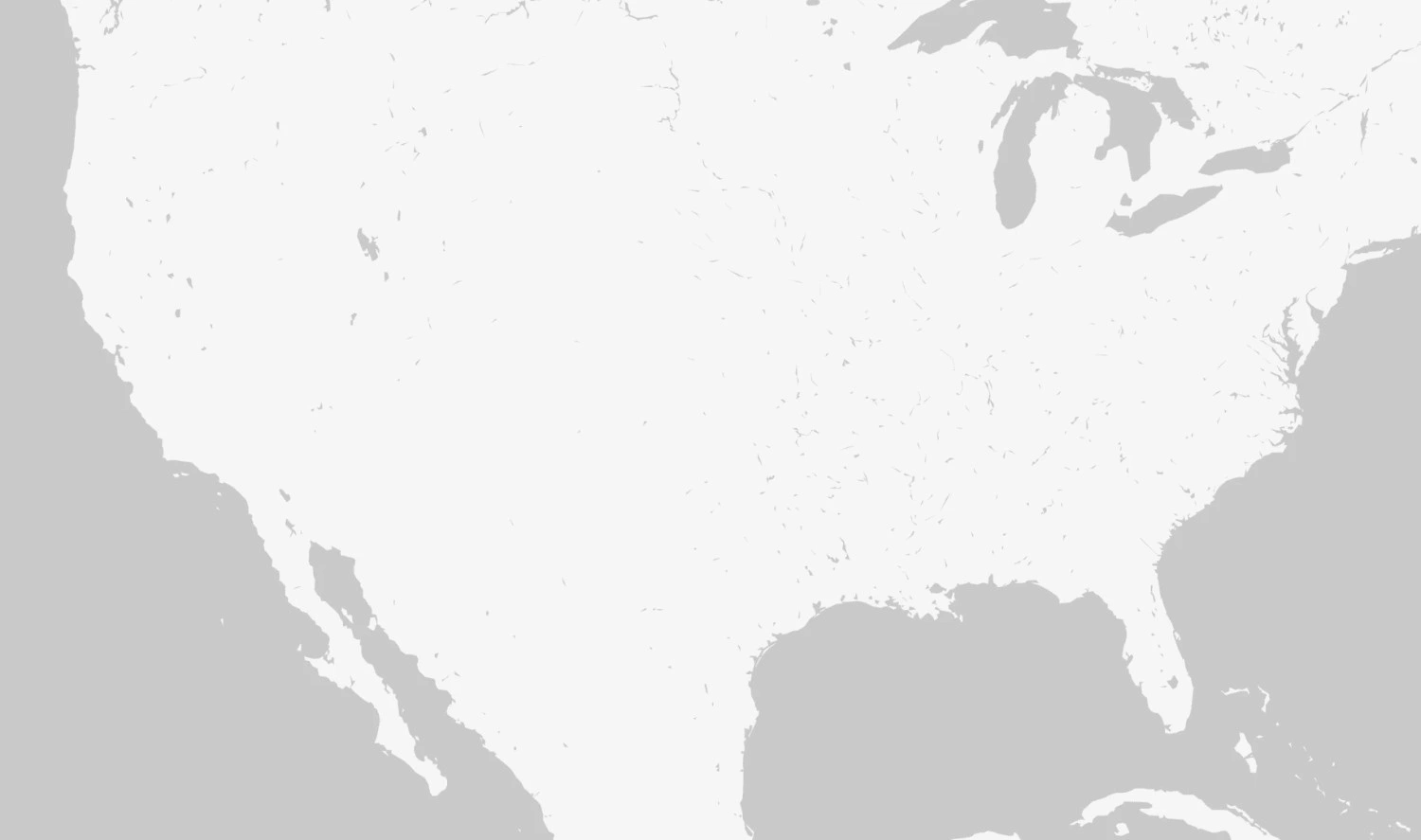 A gray map of Route 66.