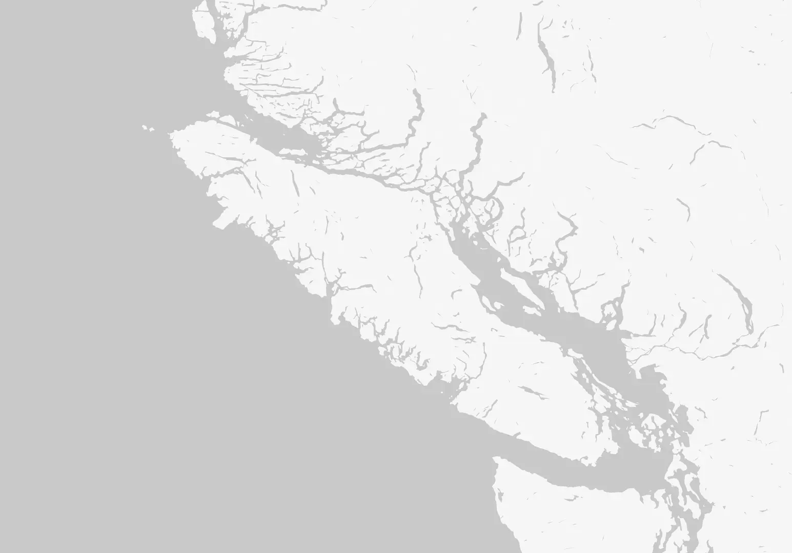 A gray map of Vancouver Island.