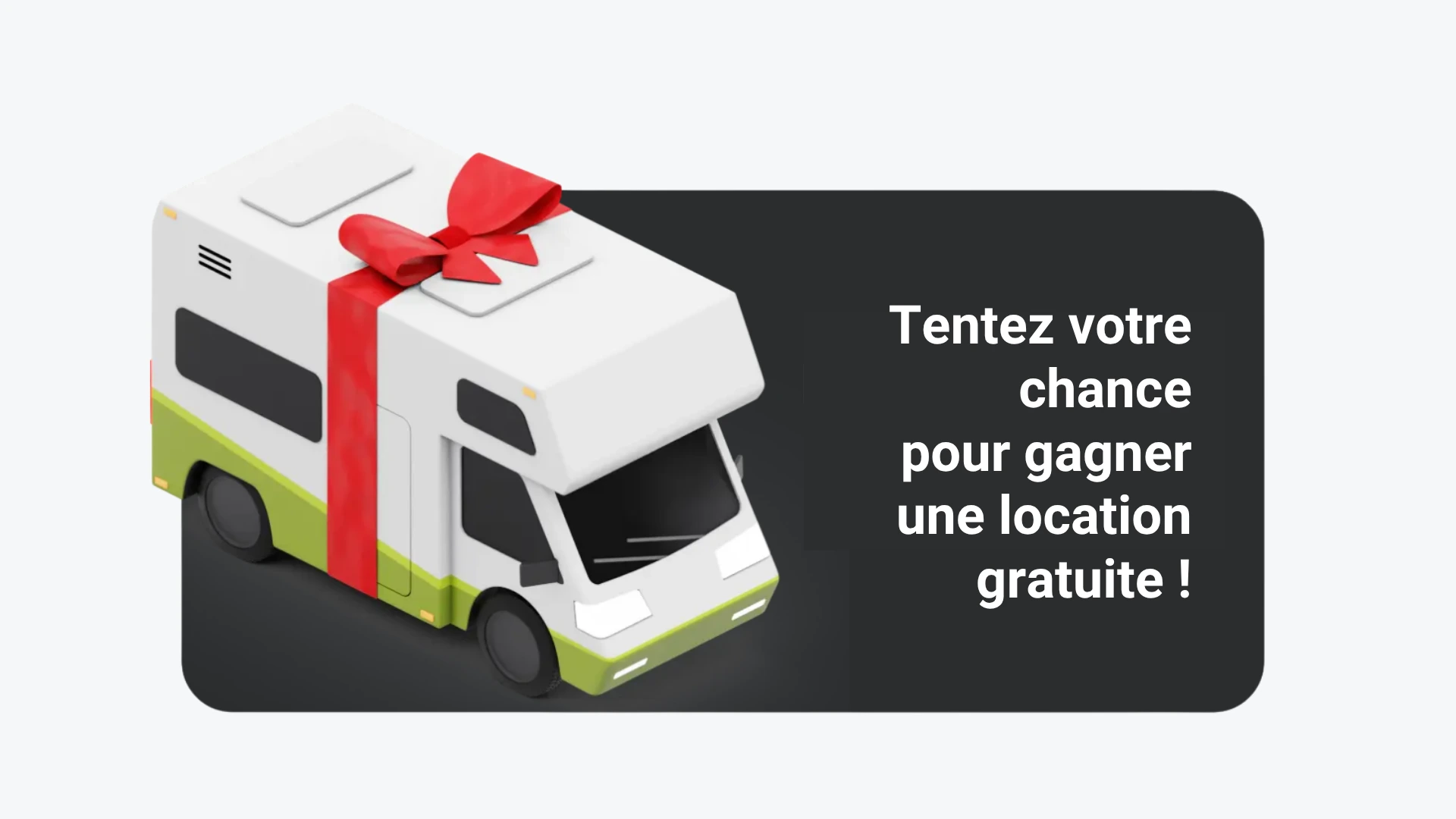 Un camping-car CU | Camper est présenté comme un cadeau dans le cadre d\'une action de tirage au sort d\'une location en octobre 2026.