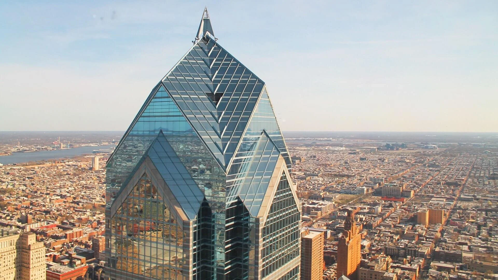 Vue sur le One Liberty Observation Deck à Philadelphie aux USA
